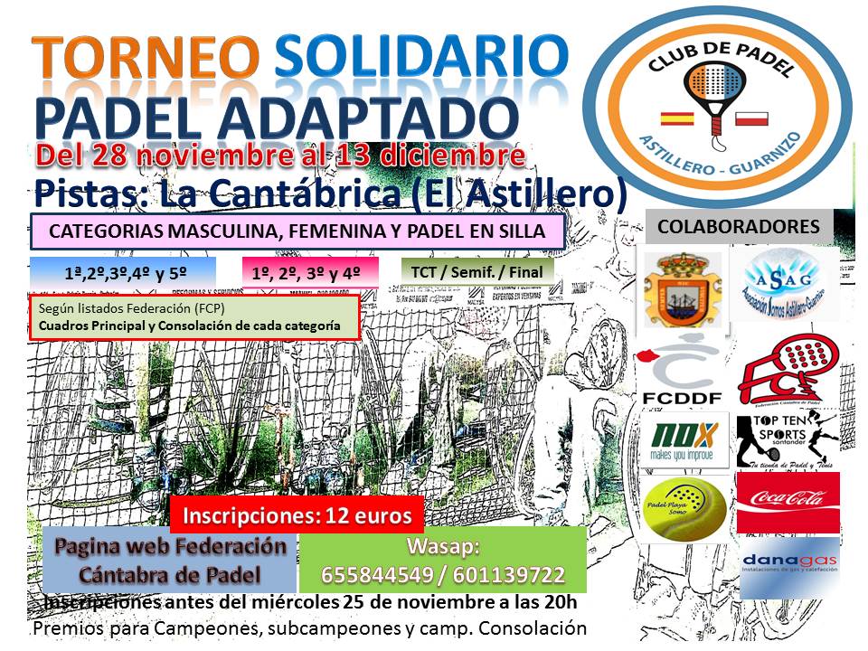 Torneo solidario de Padel Adaptado Astillero - Guarnizo